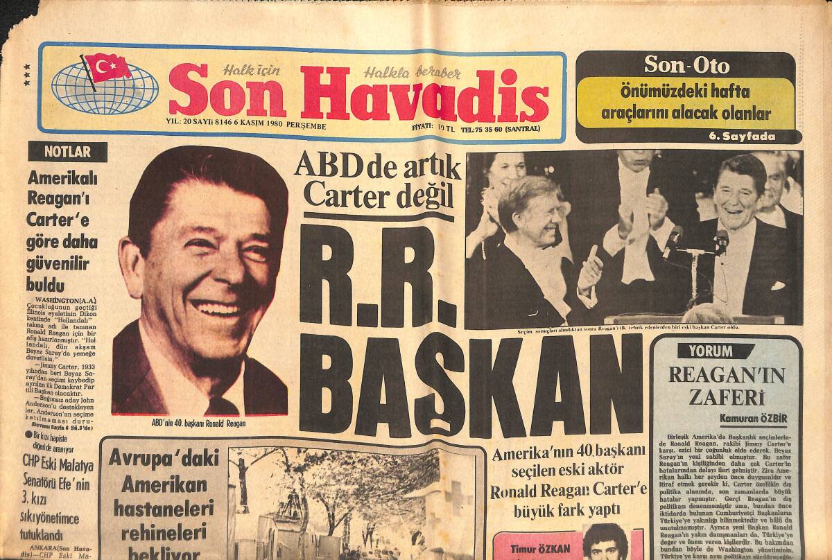 Son Havadis Gazetesi 6 Kasım 1980 - Antalya Doğumevinde Bir Bebeği Fareler Yedi - Irak,İran Topraklarında İlerlemeye Devam Ediyor GZ133840 - 1