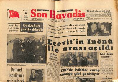 Son Havadis Gazetesi 6 Mayıs 1967 - Fatma Girik , Son Filminde Kendini Çok Zorluyor - General Pattakos İle Konuştum GZ121021 - 1