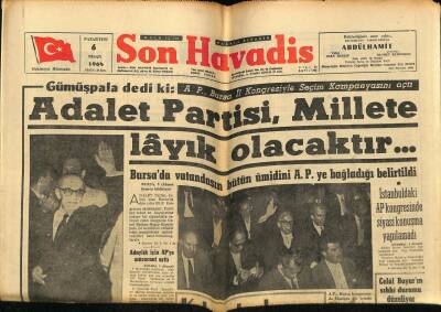 Son Havadis Gazetesi 6 Nisan 1964 - İtalyan Şarkıcısı Cocki Mazetti İstanbula Geliyor GZ60359 - 1
