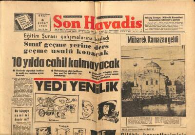 Son Havadis Gazetesi 6 Şubat 1962 - Çiçek Salgınına Tedbir Alınıyor GZ80512 - 1
