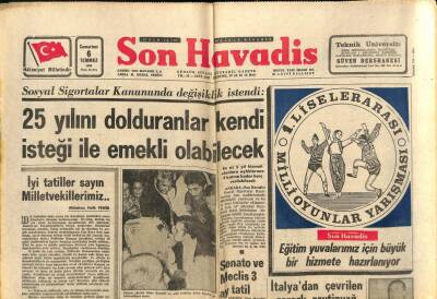 Son Havadis Gazetesi 6 Temmuz 1968 - Sinema Aktristi Hülya Koçyiğit Ve Milli Futbolcu Selim Soydan Nikahlandıktan Sonra - GZ93328 - 1