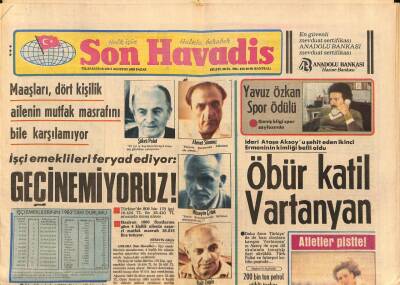 Son Havadis Gazetesi 7 Ağustos 1983 - Başıboş Hayvanlar Ölüm Saçıyor , Kuduz Yurdu Sardı GZ87538 - 1