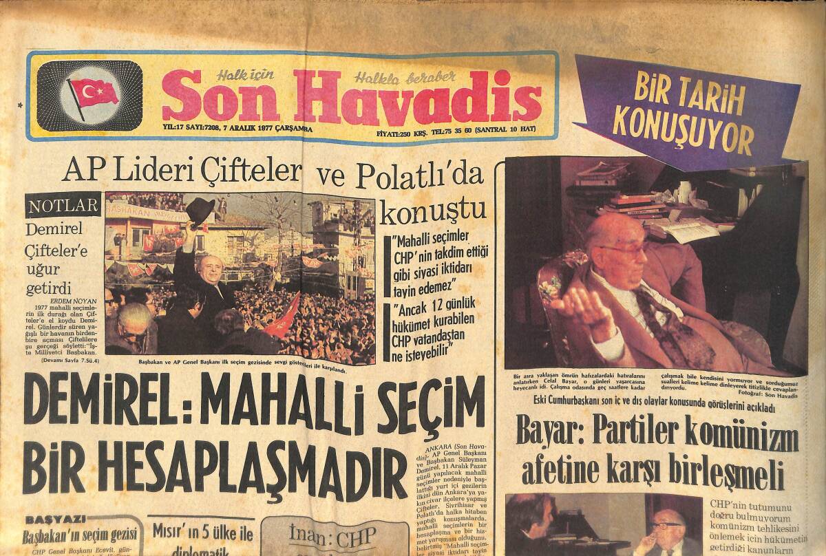 Son Havadis Gazetesi 7 Aralık 1977 - NATO Savunma Bakanları Toplandılar - Türkan Şoray Hayatını Anlattı GZ132674 - 1