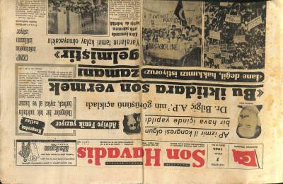 Son Havadis Gazetesi - 7 Eylül 1964 - Kıbrıs Birliği 17 Eylülde Değişiyor GZ110293 - 1