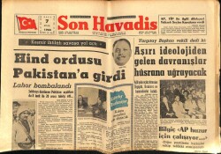 Son Havadis Gazetesi 7 Eylül 1965 - Barzanilere Uçakla Veba Mikrobu Atıldı GZ65781 - 1