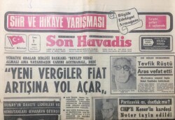 Son Havadis Gazetesi 7 Ocak 1972 - Yeni Vergiler Fiat Artışına Yol Açar - GZ12440 - 2