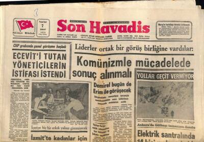 Son Havadis Gazetesi 7 Şubat 1972 - Eceviti Tutan Yöneticilerin İstifası İstendi GZ114401 - 1