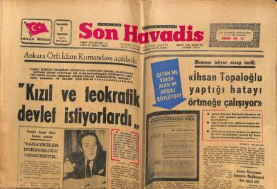 Son Havadis Gazetesi 7 Temmuz 1971 - Avans Kanununu Anayasa Mahkemesi Dün İptal Etti GZ74285 - 1
