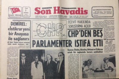 Son Havadis Gazetesi 7 Temmuz 1972 - CHPden Beş Parlementer İstifa Etti - GZ12494 - 1