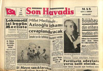 Son Havadis Gazetesi 8 Ekim 1963 - Ankara Merkez Komutanı Dün Vefat Etti - Bölükbaşı Dün İntihara Teşebbüs Etti GZ102061 - 1