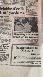 Son Havadis Gazetesi 8 Ekim 1971 - Yılmaz Güneyin de Katıldığı Kavgada Bir Kişi Bıçaklandı GZ114321 - 2