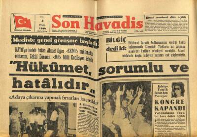 Son Havadis Gazetesi 8 Eylül 1964 - Kıbrısta Türk Köyleri Top Ateşi Altında GZ59407 - 1