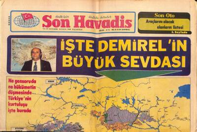 Son Havadis Gazetesi 8 Eylül 1980 - Atatürk Barajı İçin 4 Milyar Dolar Finansman Sağlandı GZ92197 - 1