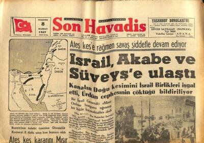 Son Havadis Gazetesi 8 Haziran 1967 - İngiliz Gazetesi Mısırda Darbe Yapıldığını Yazıyor GZ92955 - 1