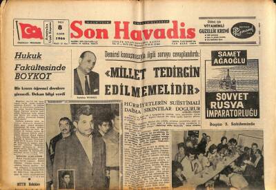 Son Havadis Gazetesi - 8 Kasım 1966 - Hukuk Fakültesinde Boykot - İtalyada Su Baskınında 180 Ölü GZ124235 - 1