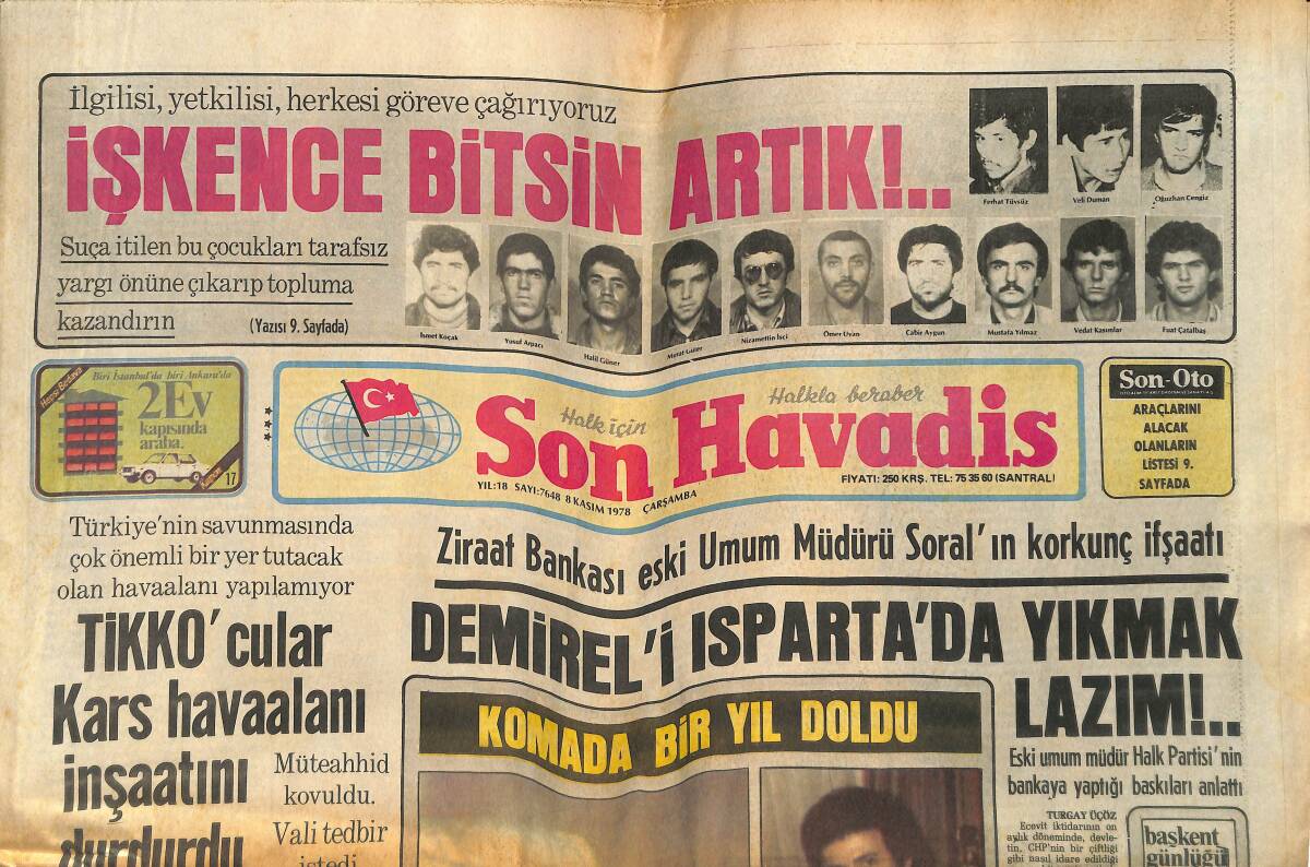 Son Havadis Gazetesi 8 Kasım 1978 - Demirel'i Isparta'da Yıkmak Lazım - Cruyff Dün Gece Futbolu Bıraktı GZ133921 - 1
