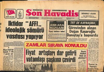 Son Havadis Gazetesi 8 Mart 1974 - Kara Sinan Bağdatlı Fakir Çizgiroman , Johan Cruyff Avrupada Yılın En İyi Futbolcusu Seçildi GZ122513 - 1