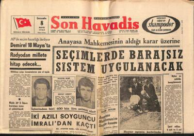 Son Havadis Gazetesi 8 Mayıs 1968 - Bayar Eşinin Kabrinde GZ76095 - 1