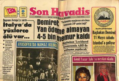 Son Havadis Gazetesi 8 Mayıs 1976 - Gönül Yazar Ajda Pekkana Meydan Okudu GZ69244 - 1