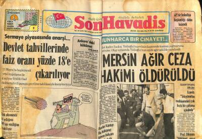 Son Havadis Gazetesi 8 Mayıs 1979 - Mersin Ağır Ceza Hakimi Öldürüldü GZ65509 - 2