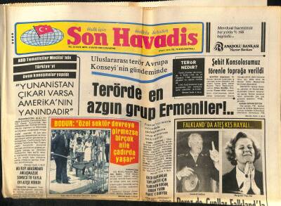 Son Havadis Gazetesi 8 Mayıs 1982 - Rodostaki Camiler Bakımsızlıktan Mahvoldu - Terörde En Azgın Grup Ermeniler !.. GZ123931 - 1