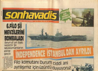 Son Havadis Gazetesi 8 Şubat 1984 - Sovyet Gemileri Boğazdaki 6.Filo Arasında Cirit Attı GZ121119 - 1