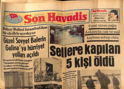 Son Havadis Gazetesi 8 Temmuz 1981 - Ünlü Aktrist Romy Schneiderin Oğlu Düştüğü Metro İstasyonunun Parmaklığına Saplanıp Can Verdi GZ69808 - 2