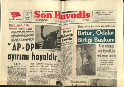 Son Havadis Gazetesi 9 Ağustos 1969 - Fransız Frangının Değeri Düşürüldü GZ81055 - 1