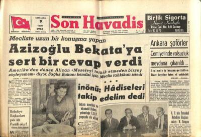 Son Havadis Gazetesi 9 Ekim 1963 - Rus Şilebinin Sebep Olduğu Facia Tazminatı GZ102062 - 2