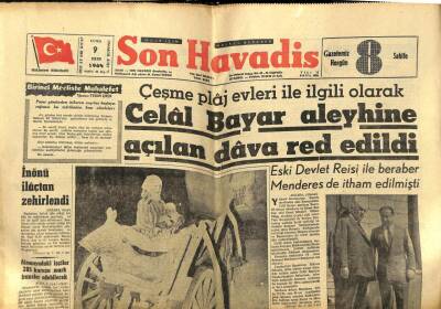 Son Havadis Gazetesi 9 Ekim 1964 - Celal Bayar Aleyhine Açılan Dava Red Edildi GZ59466 - 1
