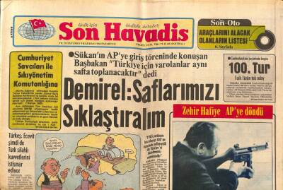 Son Havadis Gazetesi 9 Haziran 1980 - Türkeş Ecevit Şimdi de Türk Silahlı Kuvvetlerini İstismar Ediyor GZ92198 - 1