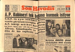 Son Havadis Gazetesi 9 Kasım 1961 - Hollywood Yangını Dün de Devam Etti GZ69501 - 2