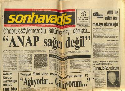 Son Havadis Gazetesi 9 Kasım 1985 - Yunanistanın Tutumu Avrupa Konseyinde GZ59048 - 1