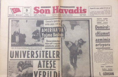 Son Havadis Gazetesi 9 Mayıs 1970 - Amerikada Yağma Başladı - GZ12174 - 2