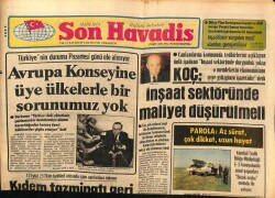 Son Havadis Gazetesi 9 Mayıs 1981 - Ziya Taşkent 9 Sevilen Eserle Ekrana Geliyor GZ69783 - 1