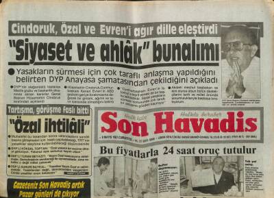 Son Havadis Gazetesi 9 Mayıs 1987 - Bafrada Çocuk Pazarına Baskın GZ102131 - 2