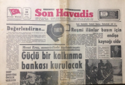 Son Havadis Gazetesi - Güçlü Bir Kalkınma Bankası Kurulacak - GZ12455 - 2