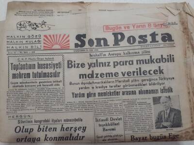 Son Posta Gazetesi 21 Ocak 1948 - Suriyeye 500 Bin Hayvan Kaçırıldı GZ71670 - 1