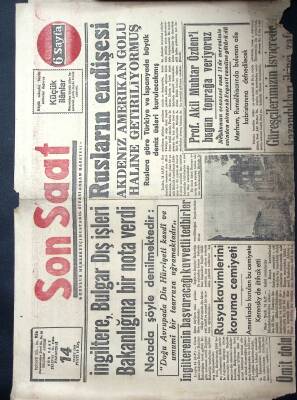 Son Saat 14 Mart 1949 - Rusya Akdeniz Amerikan Gölü Haline Gelecek, Güreşçilerimiz İsviçrede Zafer Kazandı GZ122327 - 1