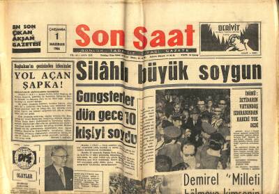 Son Saat Gazetesi 1 Haziran 1966 - Erol Büyükburç Gazetemize Gelip Armağanı Aldı - Castroya Suikast Teşebbüsü GZ122243 - 1