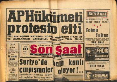Son Saat Gazetesi 10 Mart 1963 - Türk Ticaret Bankası 50. Yılını Kutluyor - AP Hükümeti Protesto Etti GZ122242 - 1