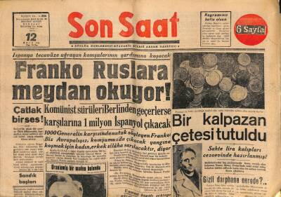 Son Saat Gazetesi 12 Ekim 1948 - Franko Ruslar Meydan Okuyor GZ122212 - 1