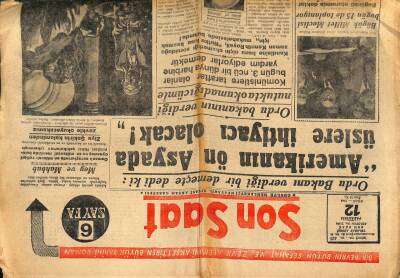 Son Saat Gazetesi 12 Nisan 1948 - Amerikanın Ön Asyada Üslere İhtiyacı Olacak GZ71381 - 1