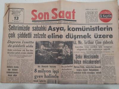 Son Saat Gazetesi 13 Kasım 1948 - Asya Komünistlerin Eline Düşmek Üzere GZ71613 - 1