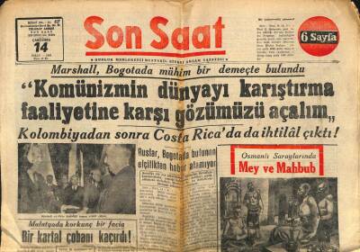 Son Saat Gazetesi 14 Nisan 1948 - Malatyada Bir Kartal Çobanı Kaçırdı GZ71383 - 1