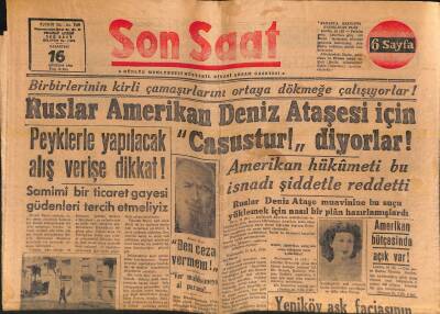 Son Saat Gazetesi 16 Ağustos 1948 - Harp Akademisinin Mezunlarının İnönüye Çektikleri Telgraf GZ119250 - 1