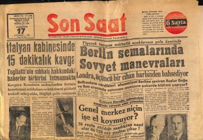 Son Saat Gazetesi 17 Temmuz 1948 - Berlin Semalarında Sovyet Manevraları GZ71348 - 2
