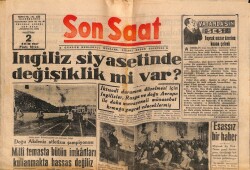 Son Saat Gazetesi 2 Ekim 1947 - İngiliz Siyasetinde Değişiklik mi Var? GZ71072 - 1