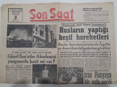 Son Saat Gazetesi 2 Nisan 1948 - İran Rusyaya Bir Nota Verdi GZ71606 - 1