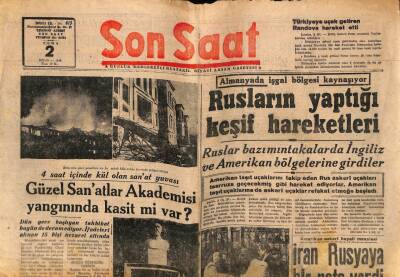 Son Saat Gazetesi 2 Nisan 1948 - Ruslar Bazı Mıntıkalarda İngiliz Ve Amerikan Bölgelerine Girdiler GZ71049 - 2